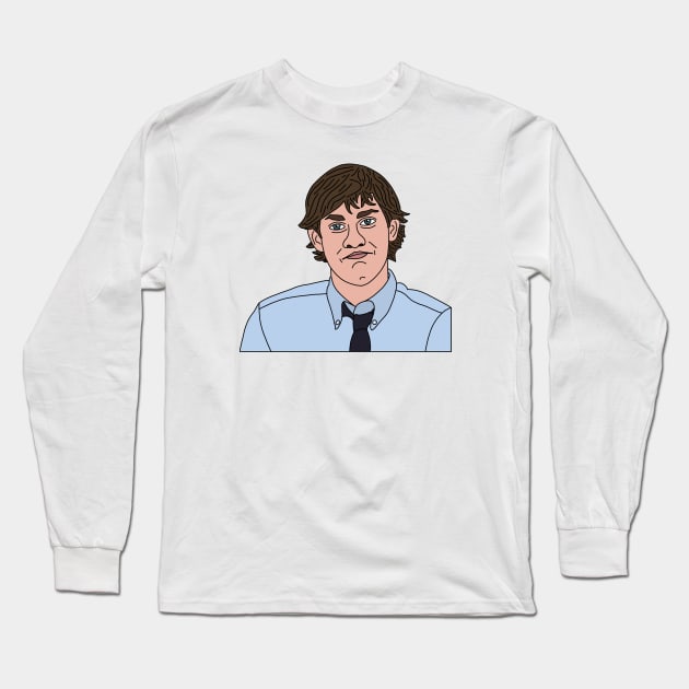 Jim Halpert Long Sleeve T-Shirt by Eclipse in Flames